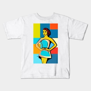 Pop Art Pin Up Girl Kids T-Shirt